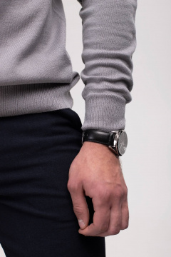 Мужской свитер с регланом и отложной стойкой Полесье С3070-17 7С1581-Д43 182,188 серый - фото 5