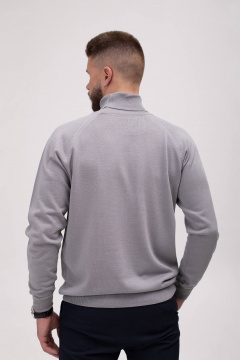 Мужской свитер с регланом и отложной стойкой Полесье С3070-17 7С1581-Д43 182,188 серый - фото 3