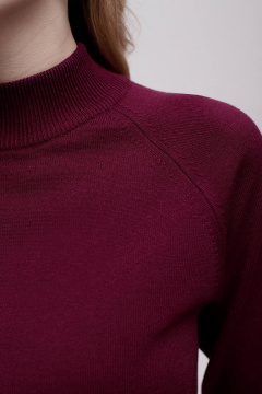 Демисезонный трикотажный свитер прямого силуэта реглан Полесье С3316-15 5С1754-Д43 158,164 зимняя_вишня - фото 3