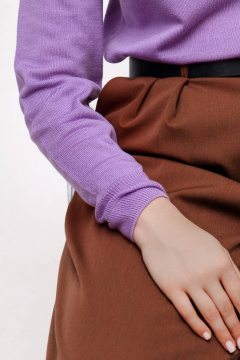 Демисезонный свитер прямого силуэта вязаный реглан Полесье С3433-17 7С1582-Д43 158,164 св.сиреневый - фото 3