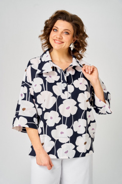 Блуза Michel chic 786/1 цветы - фото 2