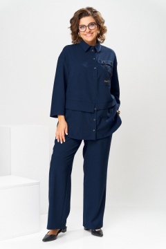 Блуза, брюки Romanovich Style 2-2554 синий - фото 4