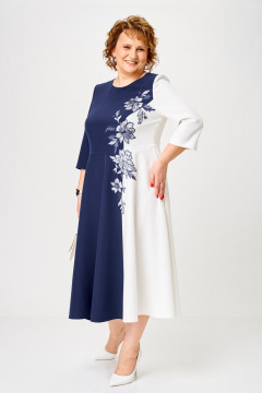 Платье Romanovich Style 1-2905 сине-белый - фото 2