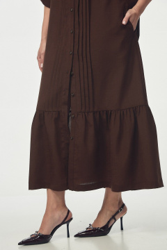 Платье Your size 2274 шоколадно-коричневый - фото 2