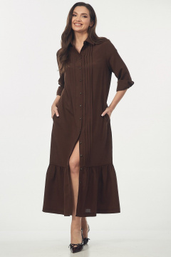 Платье Your size 2274 шоколадно-коричневый - фото 1