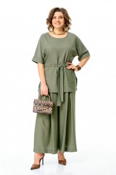 Блуза, брюки VI ORO VR-1267 олива - фото 5