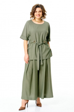 Блуза, брюки VI ORO VR-1267 олива - фото 1