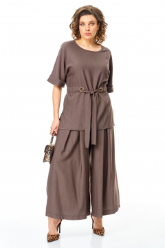 Блуза, брюки VI ORO VR-1267 шоколад - фото 1