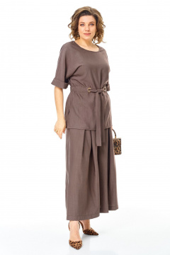 Блуза, брюки VI ORO VR-1267 шоколад - фото 2