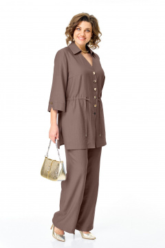 Блуза, брюки VI ORO VR-1261 шоколад - фото 2