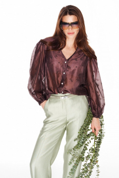 Блуза ELLETTO 3993 коричневый - фото 3