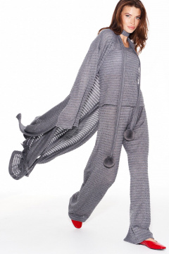 Брюки, кардиган, топ ELLETTO 5339 серый - фото 3