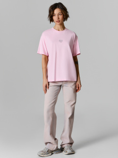 Футболка Mark Formelle 112678/25-39799П-0-3 розовое_сияние_печать_1сл_аппликация_из_страз_пол - фото 1