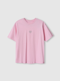 Футболка Mark Formelle 112678/25-39799П-0-3 розовое_сияние_печать_1сл_аппликация_из_страз_пол - фото 2