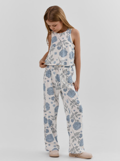 Брюки, топ Mark Formelle 397723/25-39432П-0 голубые_цветы_на_молочном - фото 1