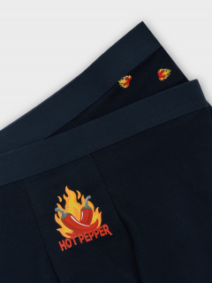 Трусы Mark Formelle 411228-2/25-5164П-5 перцы_на_т.синем_т.синий_3_сл_на_гульфике - фото 2