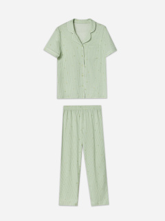 Брюки, рубашка Mark Formelle 592505-1/25-41951ПП-0 цветы_на_зеленой_полоске - фото 1