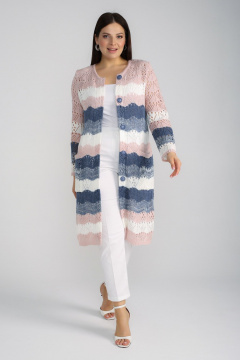 Кардиган BONADI 1285 пудра-джинс - фото 1