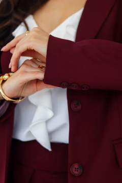 Жакет Tammi 3Т147-25/10 бордовый - фото 4