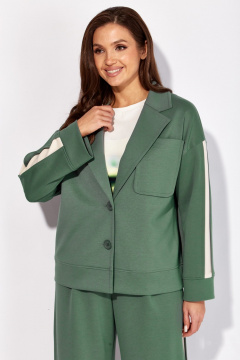 Брюки, жакет, топ TAiER 1420 оливка - фото 5