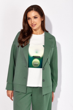 Брюки, жакет, топ TAiER 1420 оливка - фото 4