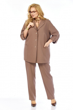 Брюки, жакет СиБон 0382 коричневый - фото 2