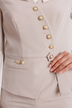 Брюки, жилет Мода Юрс 26-2912 беж - фото 4