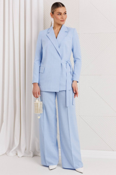 Брюки, жакет Мода Юрс 26-2669 голубой - фото 2