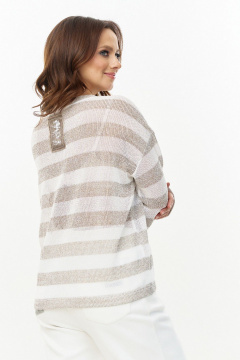 Джемпер AVE RARA 2260 бело-коричневый - фото 2