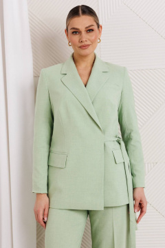 Брюки, жакет Мода Юрс 26-2669 салатовый - фото 4