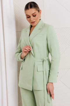Брюки, жакет Мода Юрс 26-2669 салатовый - фото 3