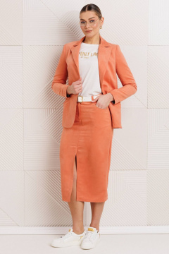 Жакет, юбка Мода Юрс 26-2850-1 персик - фото 4