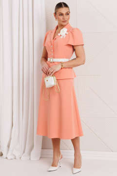 Жакет, юбка Мода Юрс 26-2892 персик - фото 1