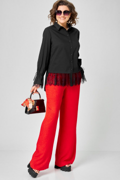 Блуза EVA GRANT 5002 черный_кружево - фото 4