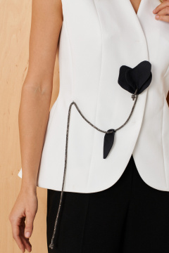 Жилет Панда 122837 молочный - фото 3