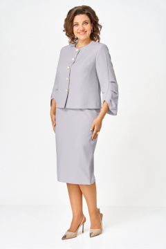 Жакет, юбка Vilena 1126 серый - фото 1