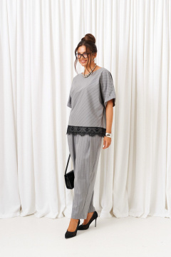 Блуза, брюки Beautiful&Free 6442 светло-серый - фото 4