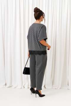 Блуза, брюки Beautiful&Free 6442 темно-серый - фото 5