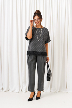 Блуза, брюки Beautiful&Free 6442 темно-серый - фото 2