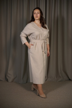 Платье ALIN 3007 шампань_в_полоску - фото 1