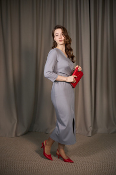 Платье ALIN 3011 серый - фото 2