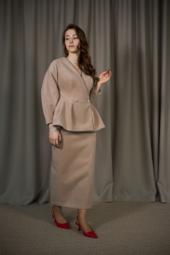 Жакет, юбка ALIN 6007 бежевый - фото 1