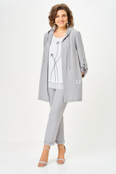 Брюки, кардиган, топ Svetlana-Style 1527 серый - фото 2