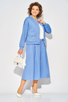 Бомбер, юбка Liliana 1513 голубой - фото 4