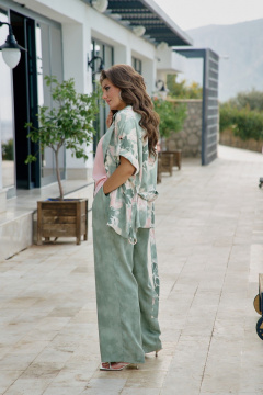 Блуза, брюки, жакет Vittoria Queen 27913 зеленый-меланж - фото 5