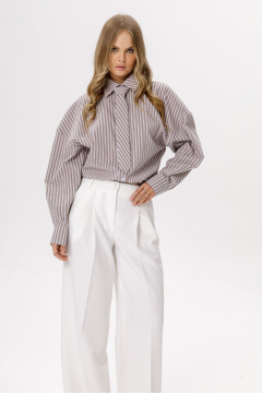 Рубашка PiRS 6226 коричневая_полоска - фото 1