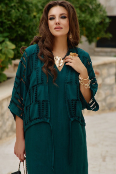 Блуза, платье Vittoria Queen 28053 изумрудный - фото 3