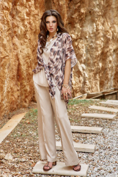 Блуза, майка Vittoria Queen 28163к песочный - фото 2