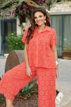 Блуза, кюлоты Vittoria Queen 28393 коралл - фото 1