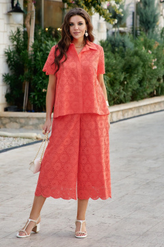 Блуза, кюлоты Vittoria Queen 28393 коралл - фото 3